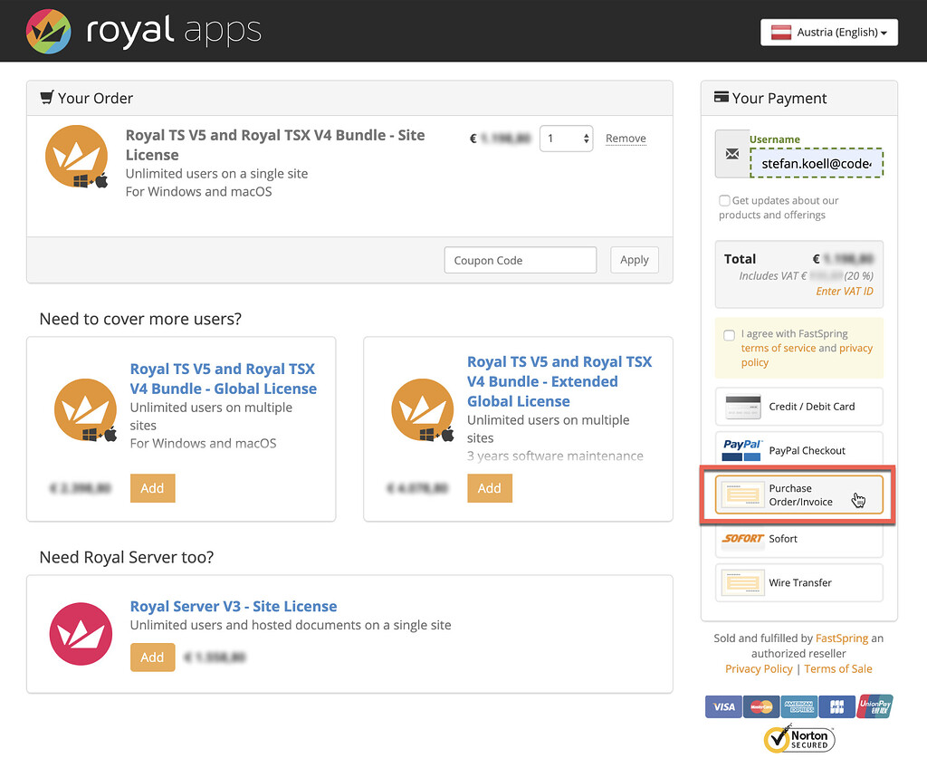 Place a Purchase Order or request a Quote - Knowledge Base - Royal Apps
